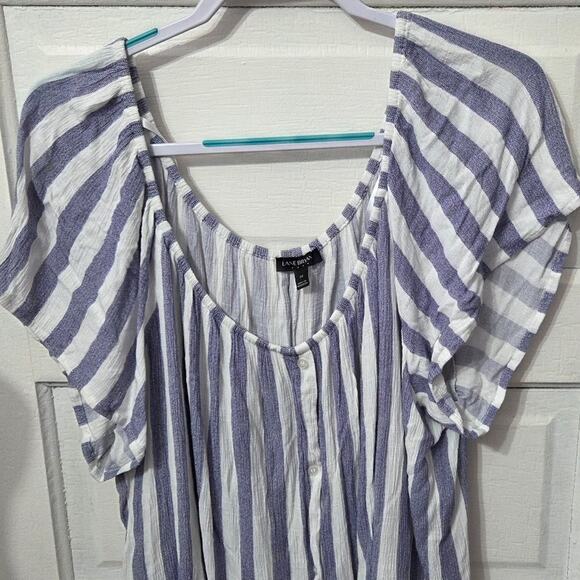 Lane Bryant short sleeve flowy shirt womens size 24 / 3XL - Picture 2 of 8